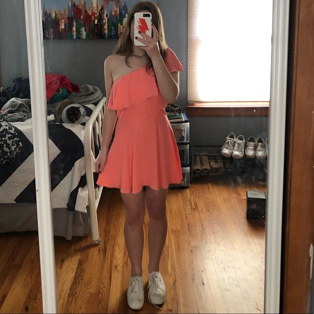 REVOLVE pink One Shoulder Dress